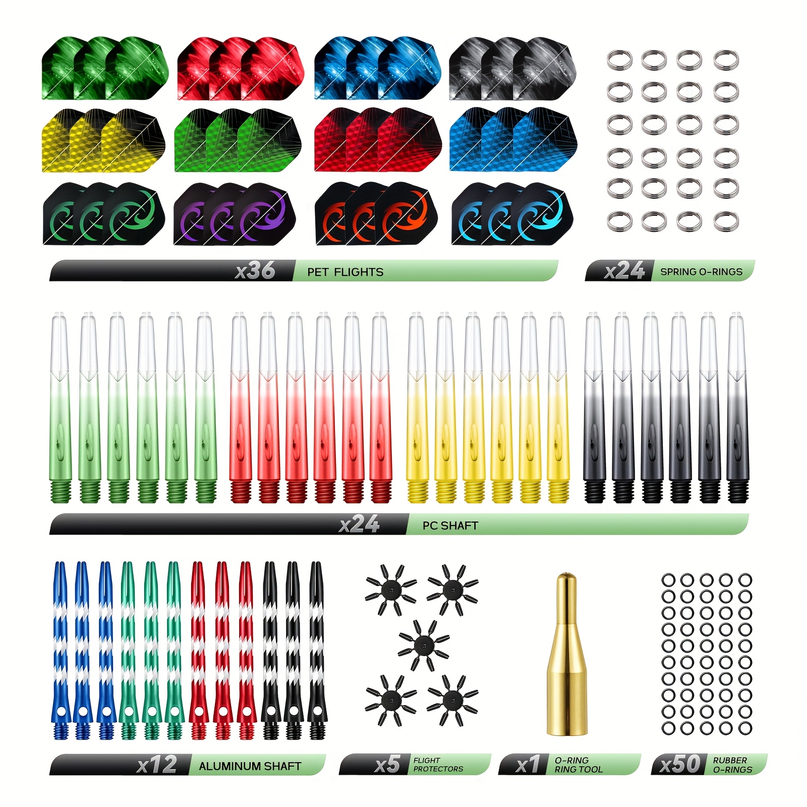 Image of 152pcs Darts Accessories Set With Flights Shafts Springs Dart Tools And Repair