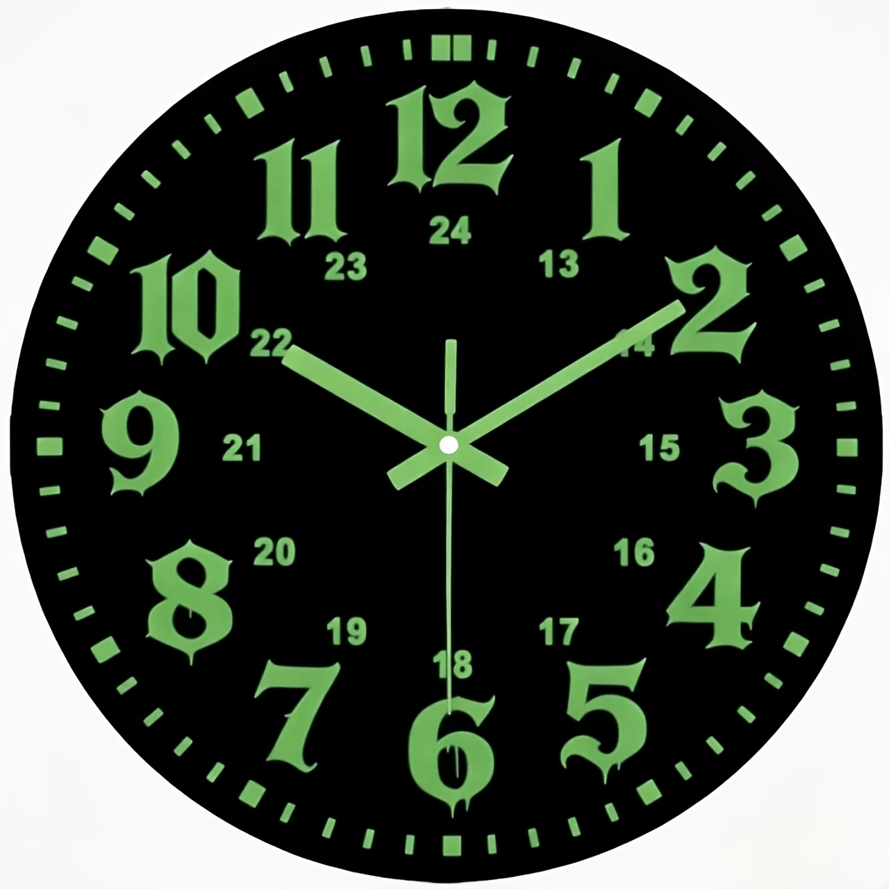 TEMU 1pc Luminous Luminous Wall Clock, 12-inch Mute Without Ticking, Luminous Numbers And Hands, Flat , Very Suitable For Bedroom And Living Room.