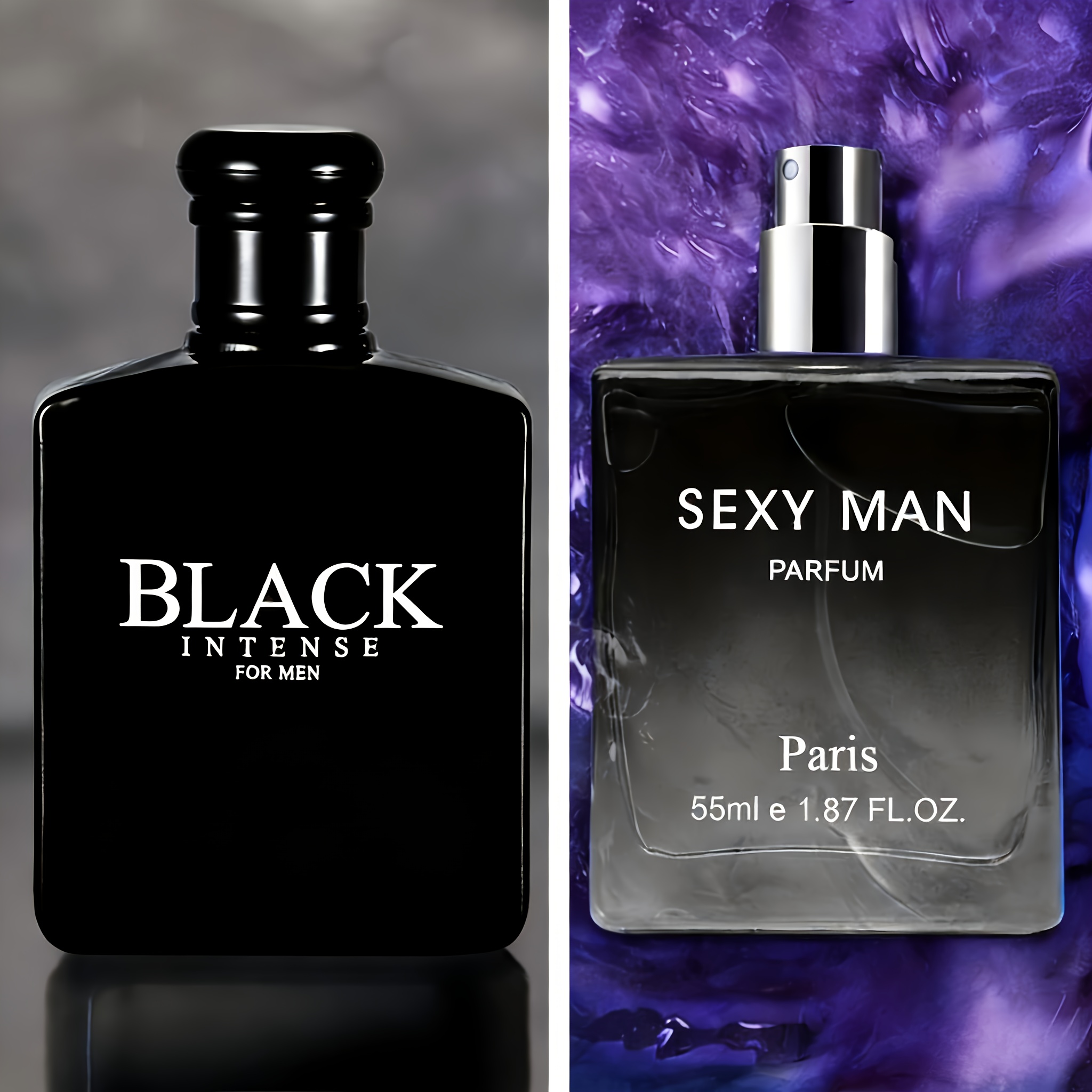 Image of 2-pack Set, 5.24 Fl.oz Large Capacity, 2 Options (black And Blue) | Sexy Man Eau De Parfum, Fresh Oriental Fragrance, Cool And Sophisticated | Ideal For Holiday Gifting And Personal Use