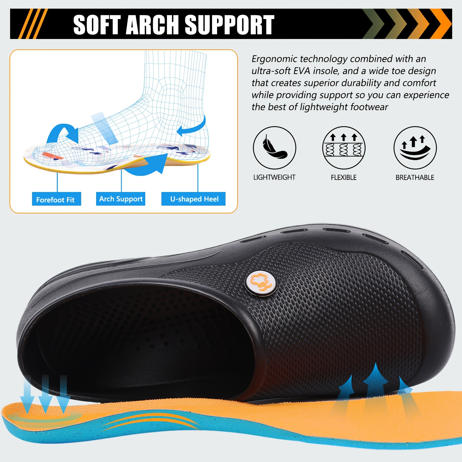 unisex summer eva sandals non slip lightweight quick dry high quality flip flops with textured grip sole for beach pool gym travel indoor outdoor use machine washable   pool shoes casual footwear durable footwear versatile footwear lifestyle Product details 3