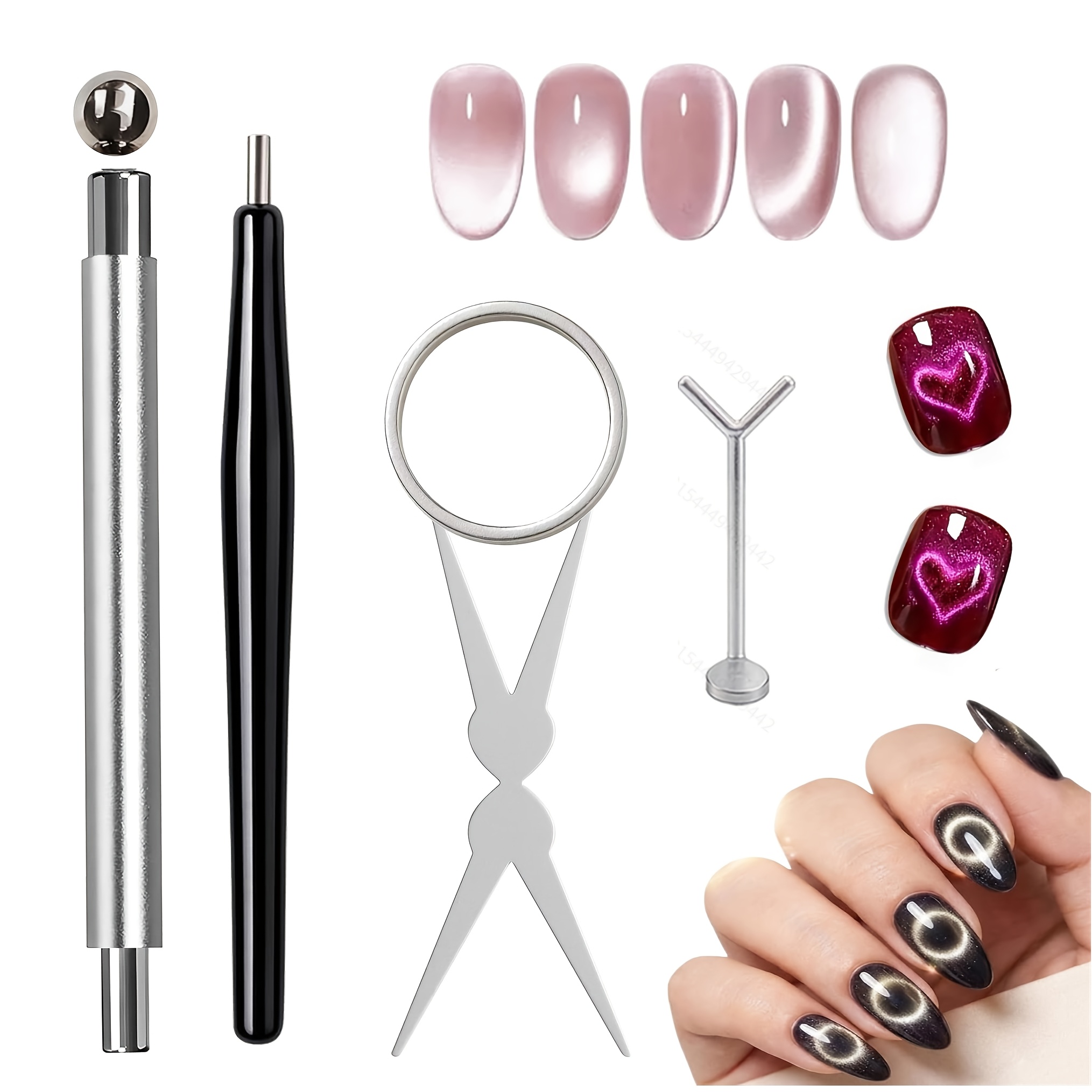 TEMU 6pcs Nail Art Tool Magic Tool Set, Nail Tool For Eye Nails, Nail Tech Haves, Nails Stuff， Nails Supplies