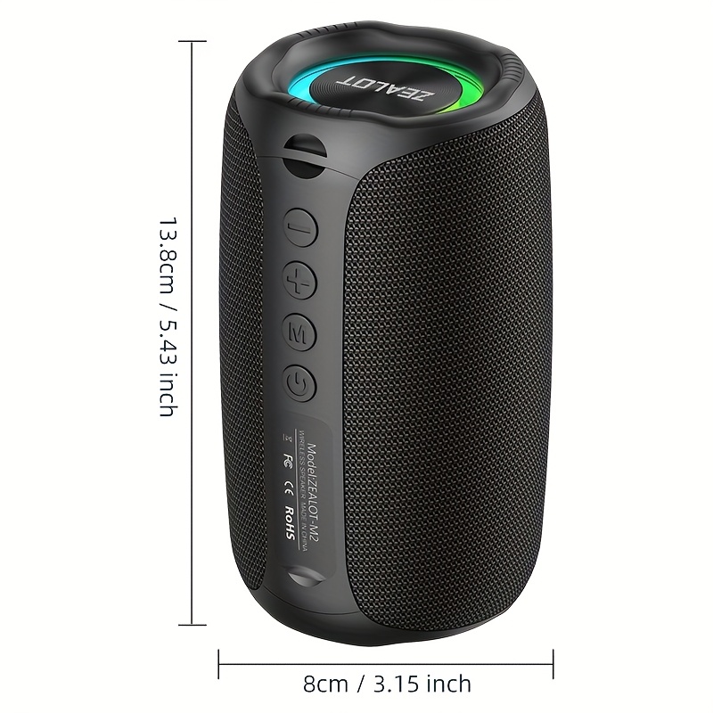 ZEALOT M2 Mini Portable Wireless Speaker with RGB