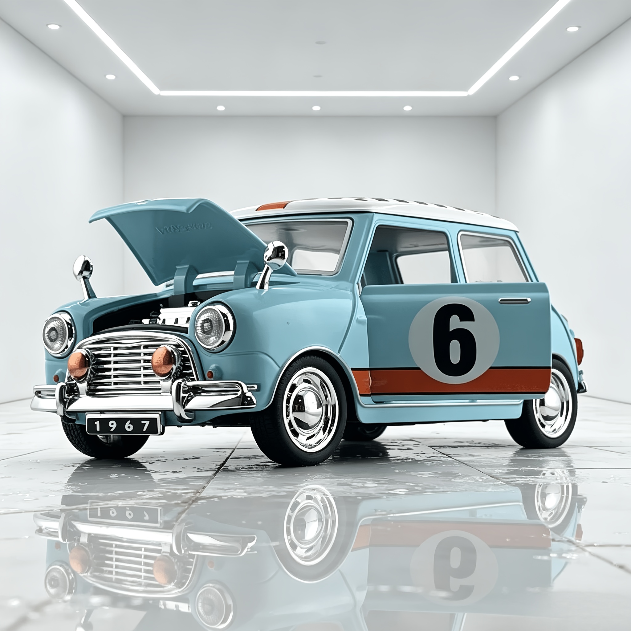 TEMU 1:32 Light Blue Exquisite Alloy Die-cast Car Model With Car Stand Base, Preferred Gift For Christmas, Halloween, And Valentine's Day