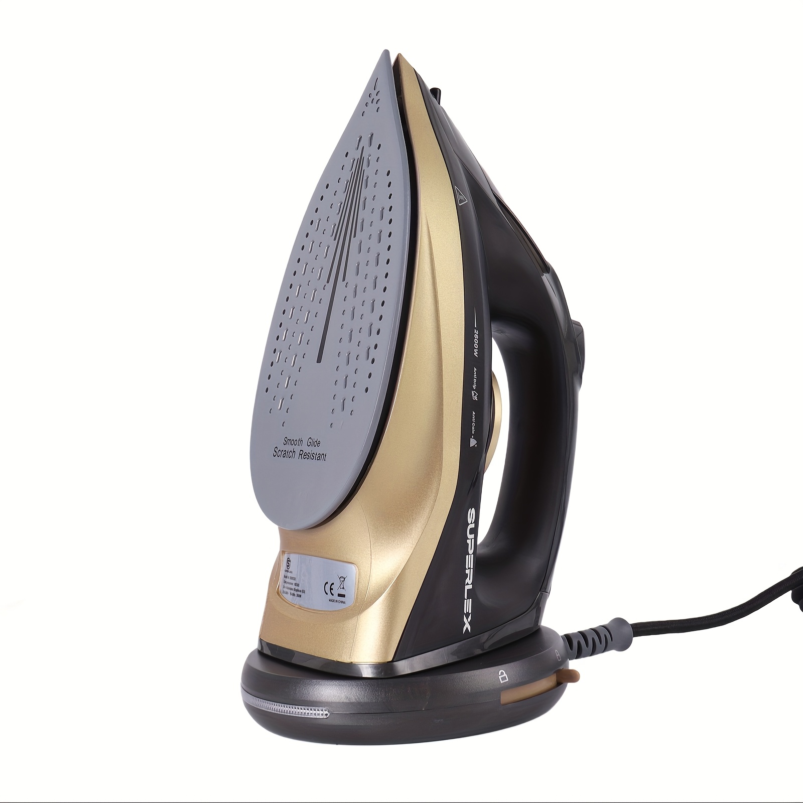 Image of Superlex Steam Wireless 2600 W, 360ml Water Tank Vertical Cordless Steam Coating Ceramic Soleplate, Drip Stop, Anti-limescale Self-cleaning