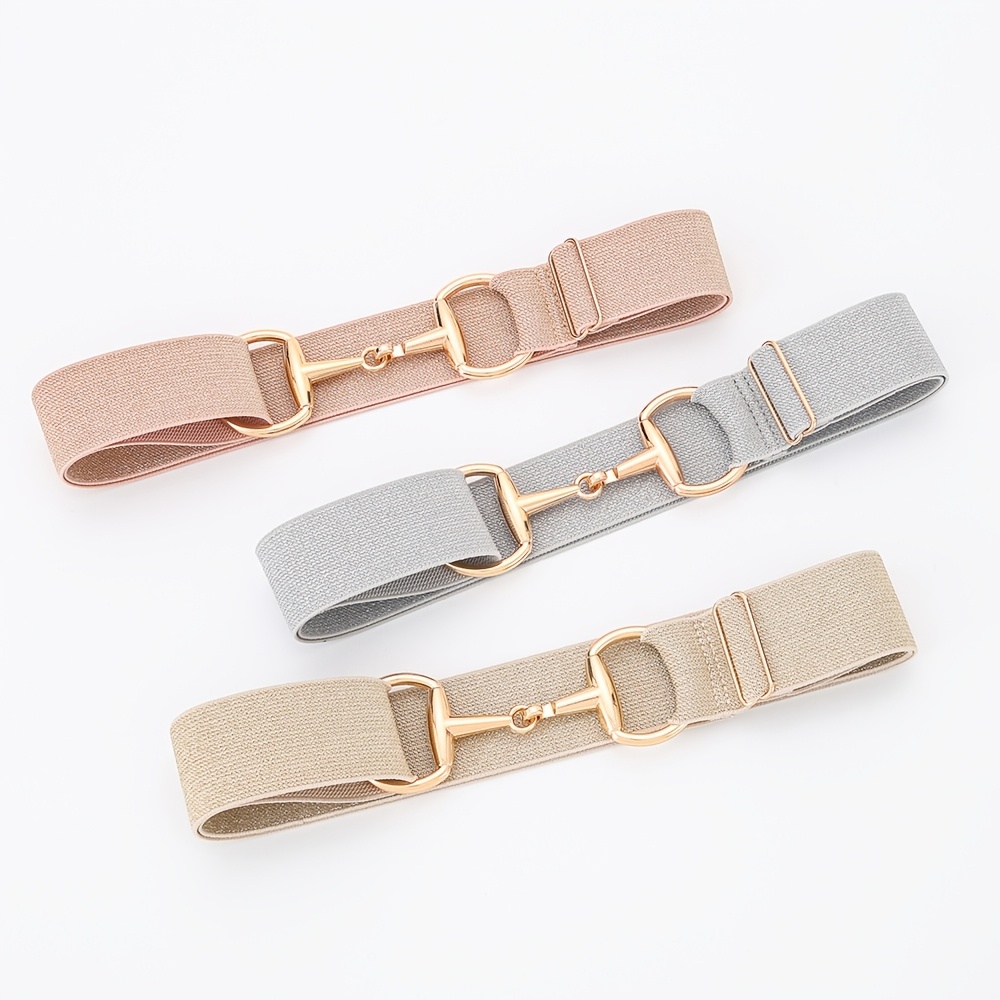 Elastic Waist Belt with Golden Threads for Riding & Equestrian Sports