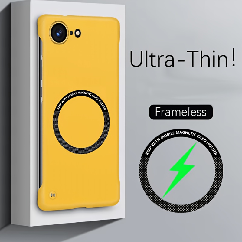 TEMU Phone Case: Luxury Ultra-thin Cooling Frameless For Magsafe Case For Iphone 17 Air 16e 16 15 14 13 12 11 Pro Se4 Magnetic Cover