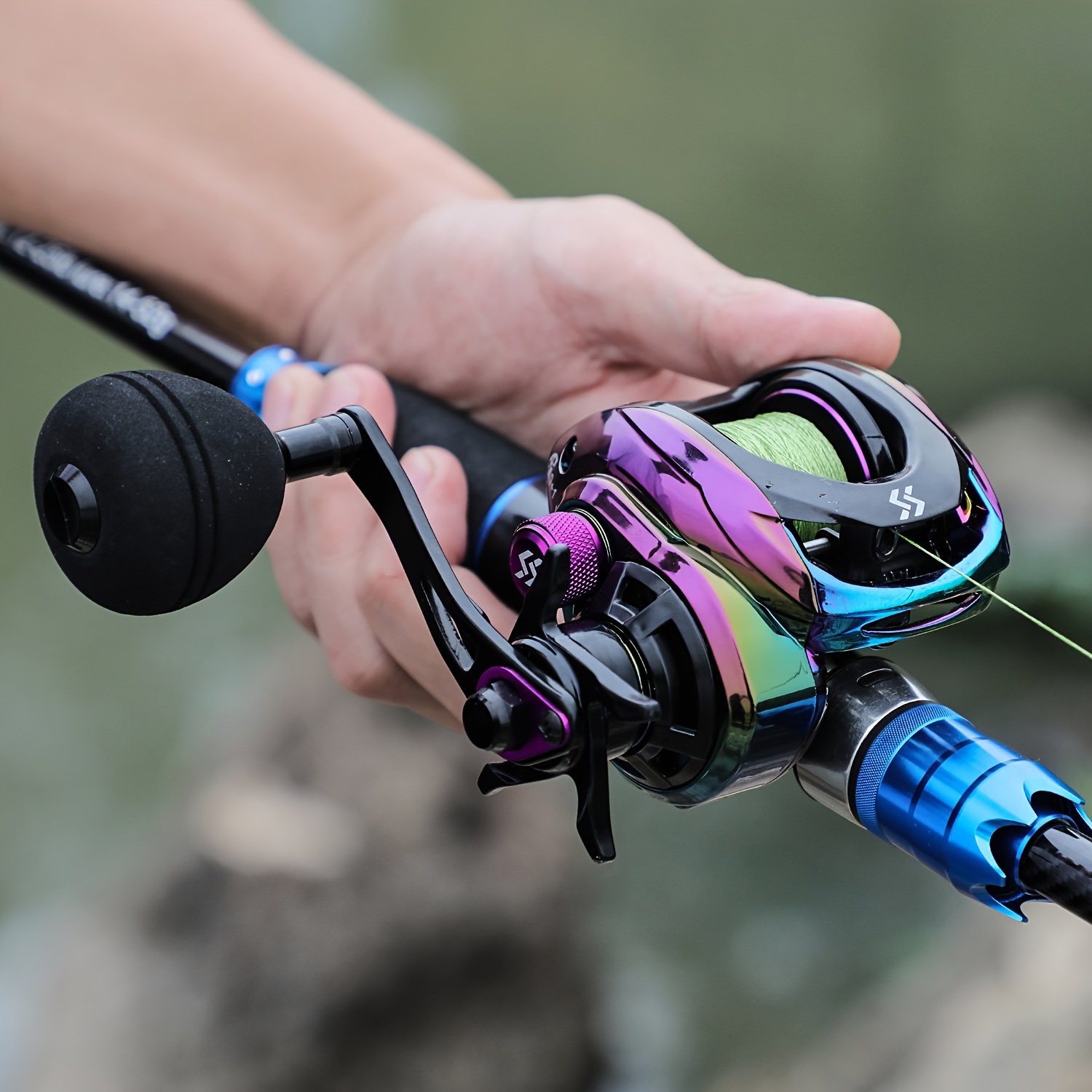 Sougayilang 1pc Baitcasting Fishing Reel, High Speed Baitcaster With 9+1  Ball Bearings, Gear Ratio 8.0:1, Magnetic Brake System, Power Handle Casting