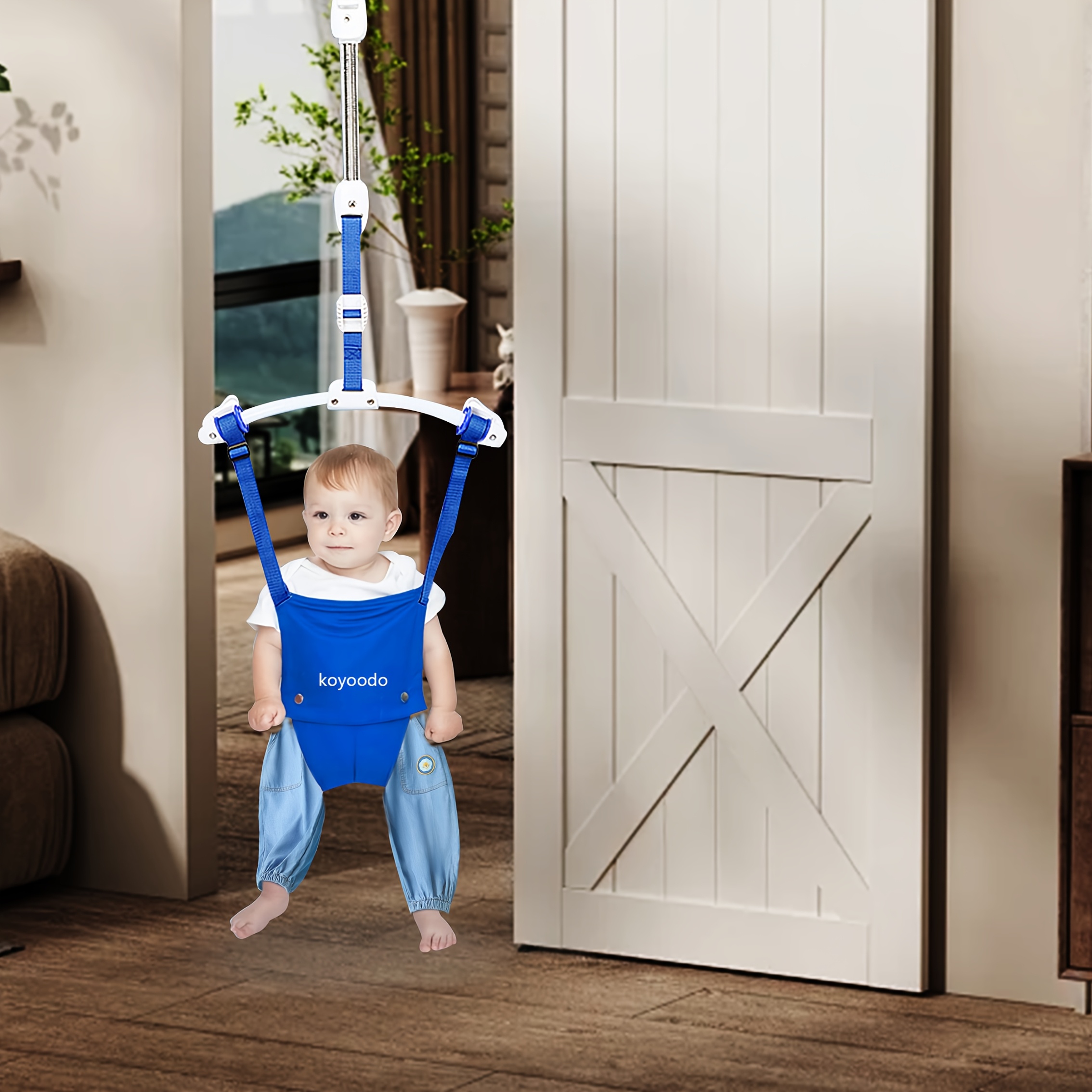 Adjustable Youngsters, Youngsters and Youngsters Walking Harness with Comfort Seat - Durable Nylon, Blue - The Perfect Choice for Family and Outdoor Play Youngsters's Door Clip Bouncer Chair, Length Adjustable