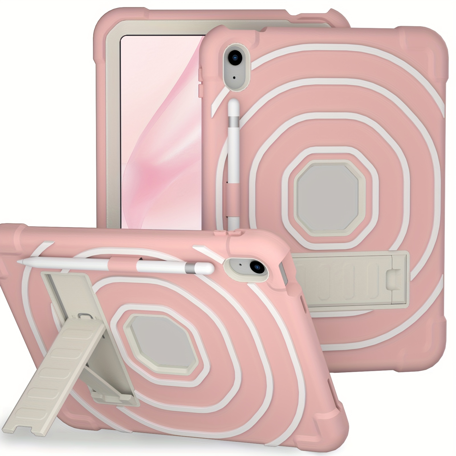 TEMU This Is A Dual-color Liquid Silicone Protective Case With A Pencil Slot And Stand, Designed For .9-inch For Ipad And The 11-inch For Ipad 11
