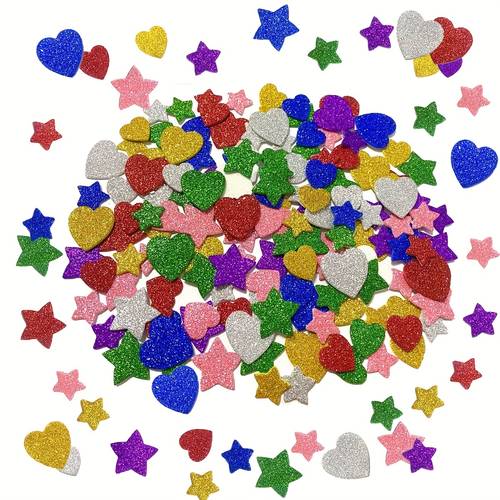 150pcs glitter foam stickers self multicolor stars craft supplies for greeting cards home projects greeting card embellishments vibrant decoration self design cute stickers
