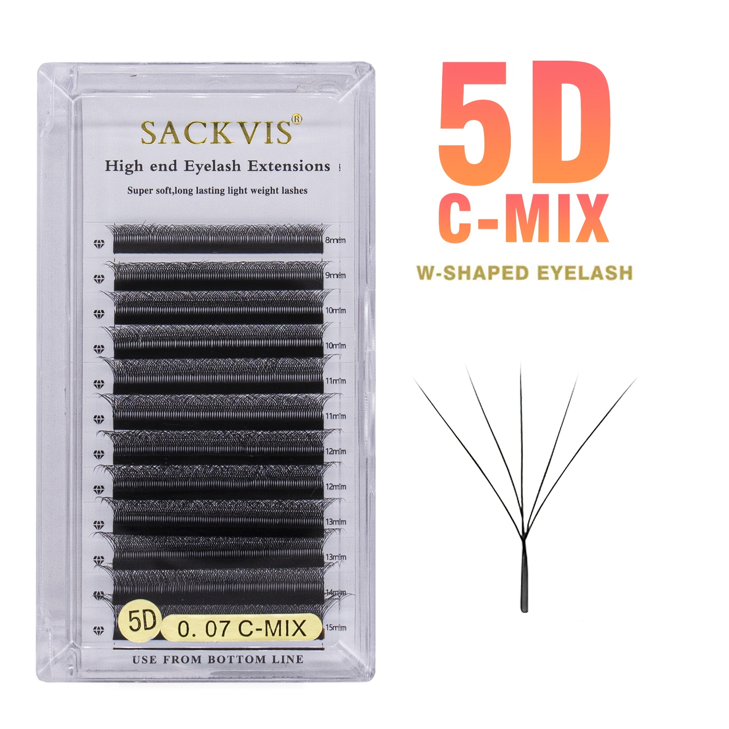 5d W- Automatic Flowering Eyelash Extensions Premade Fans Narrow Individual Lashes Full Dense