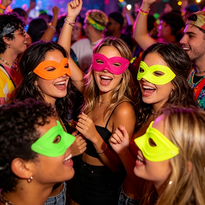 Glow in The Dark Mask Goggles and Tie Set, Halloween Costume