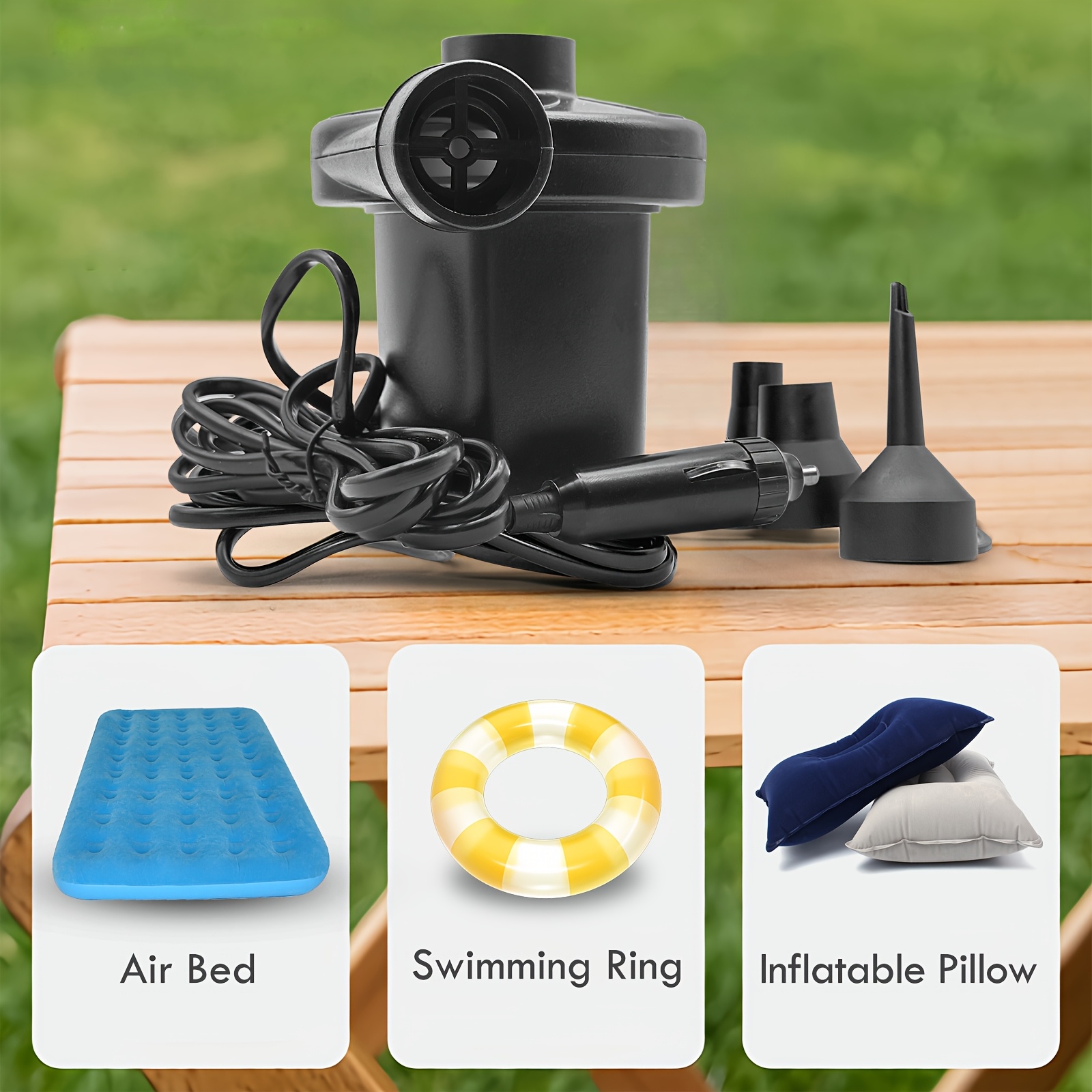 12v electric air pump inflatables quick fill inflator Temu