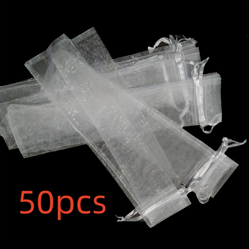 

Versatile Clear Drawstring Bag For Wedding & Party Favors - Hand Fan Storage