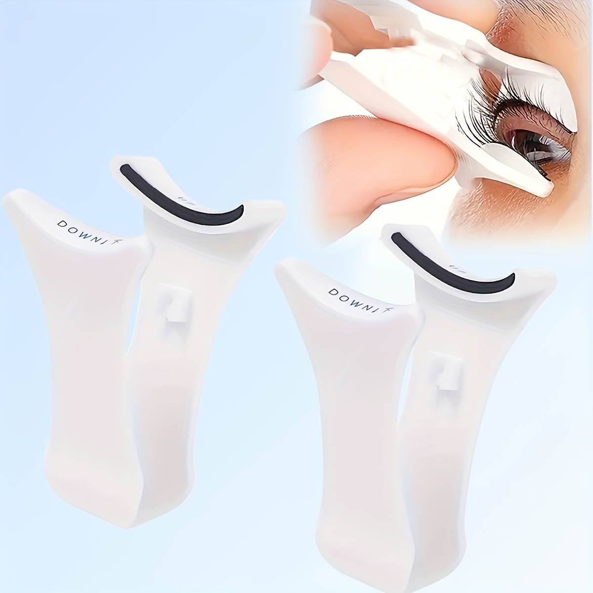 TEMU 2pz Strumento Magnete per Ricci Ciglia �� Ipoallergenico, Senza Colla, Applicatore per Ciglia Finte Riutilizzabile con Design a Presa Facile per