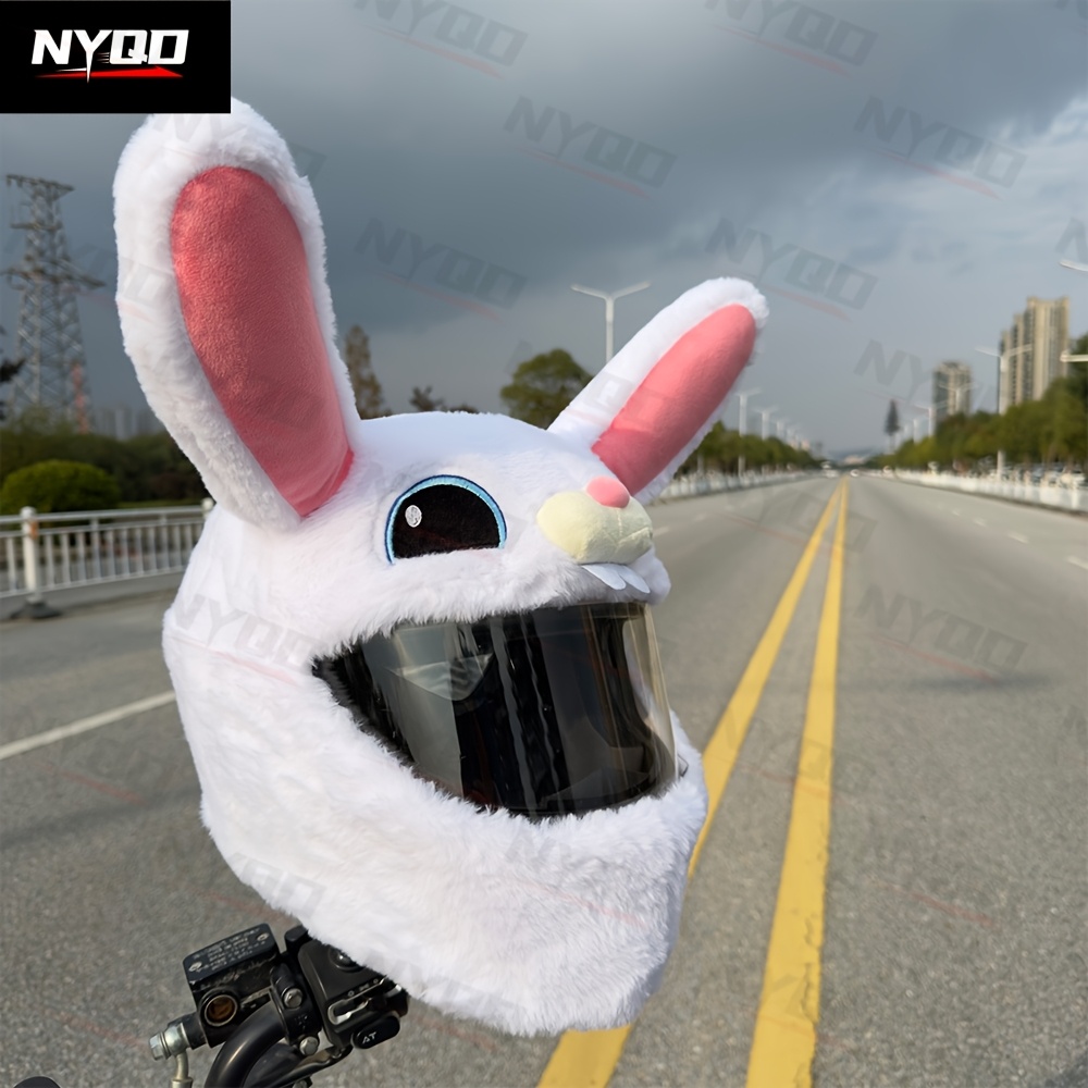 TEMU Cute Funny Plush Animal Motorcycle Helmet Cover, Soft Scratch Resistant Helmet Sleeve, Personalized Decor Helmet Accessory For Men Women
