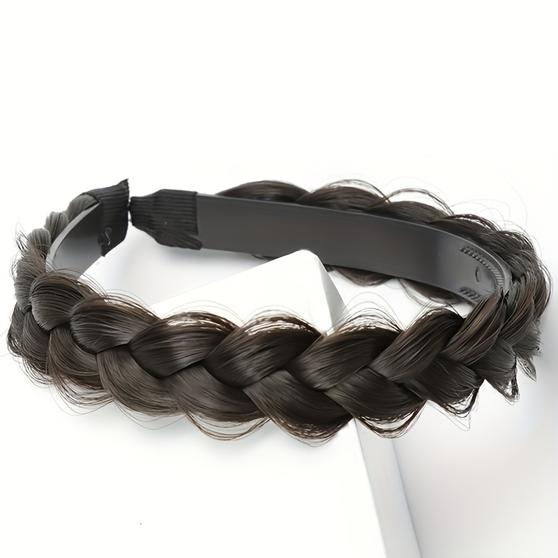 1pc elegant bohemian knitted wig female headband anti slip  display picture 1