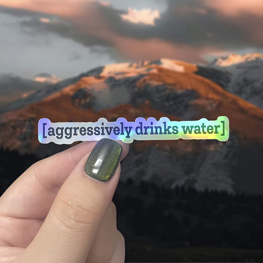 TEMU Pegatinas con frases divertidas para botella de agua - Pegatinas con frases estéticas " "