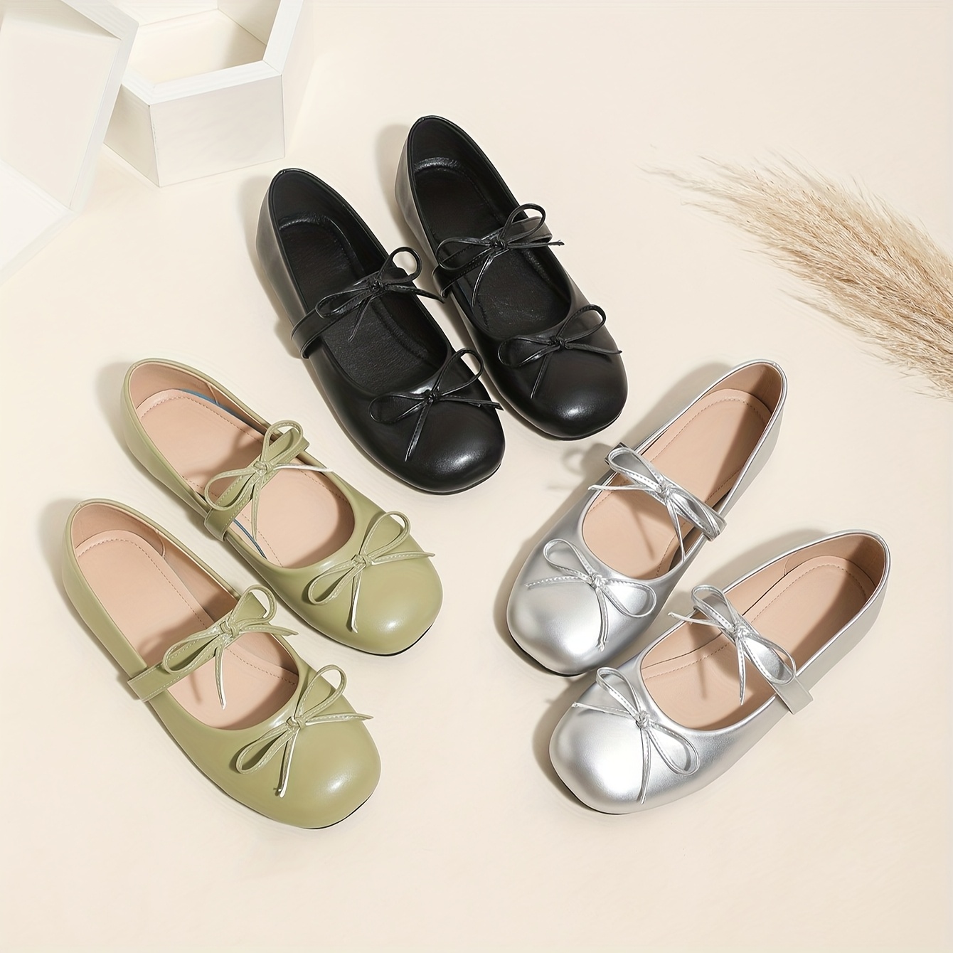 green flats shoes women sold on Temu United States