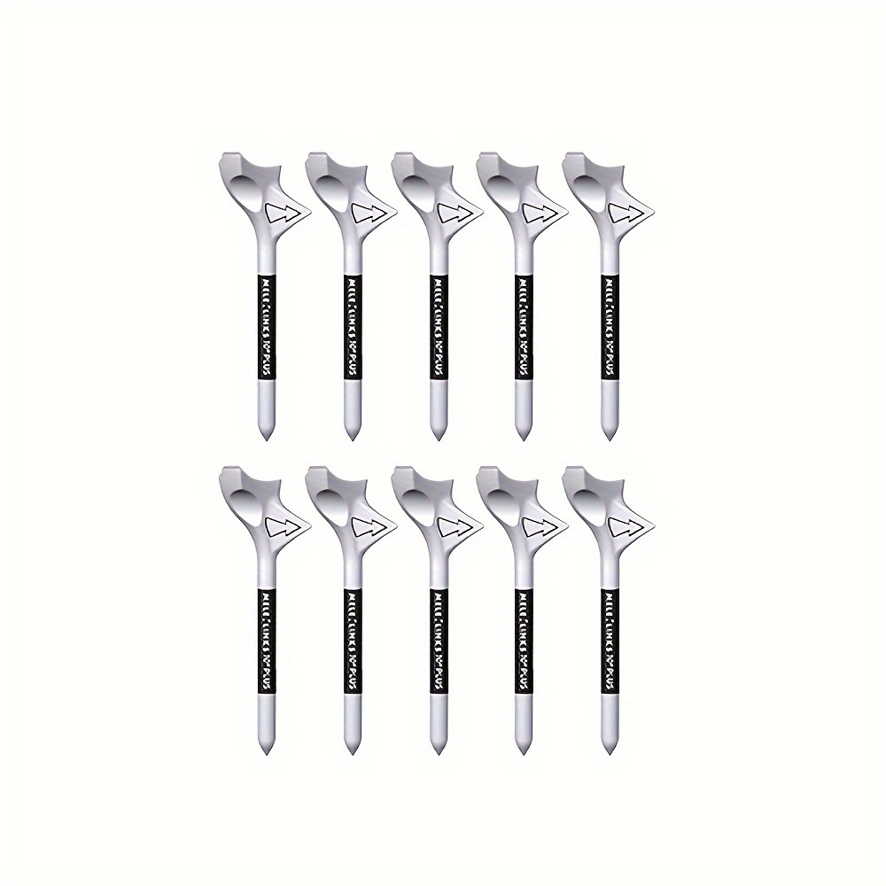 10pcs/box Premium Golf Tees - Durable Plastic Golf Tees Designed To Enhance Golf Shot Distance & Precision - Robotically Tested To Reduce Ball Spin - Golf Equipment