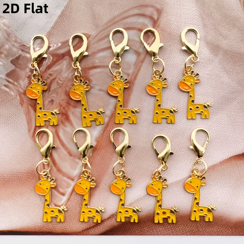 10pcs Cute Giraffe Keychain Set, Suitable For Bags And Car Pendants, A Wonderful Gift For And Girlfriends, - Animal Themed Decorative Keychains