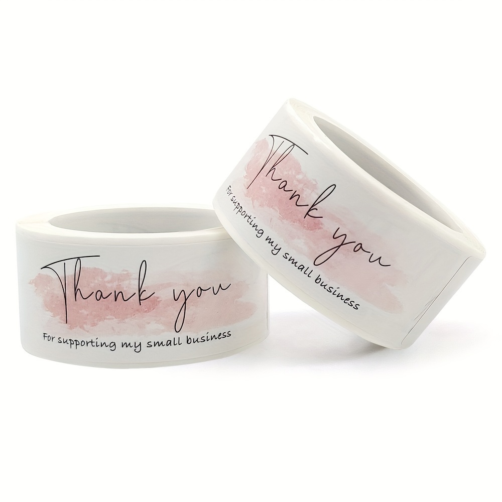 

1inch X 3inch Thank You For Supporting My Small Business Stickers, Pink Decorative Sealing Stickers For Delivery, Decoration, Gifts, Packaging, 120 Labels Per Roll