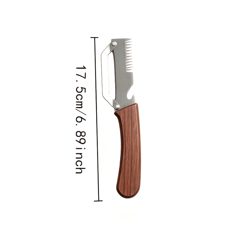 TEMU 3-in-1 Multifunctional Stainless Steel Kitchen Cutter-capable Of Chopping Onions, Slicing , And Shredding Or Peeling Fruits And Vegetables;