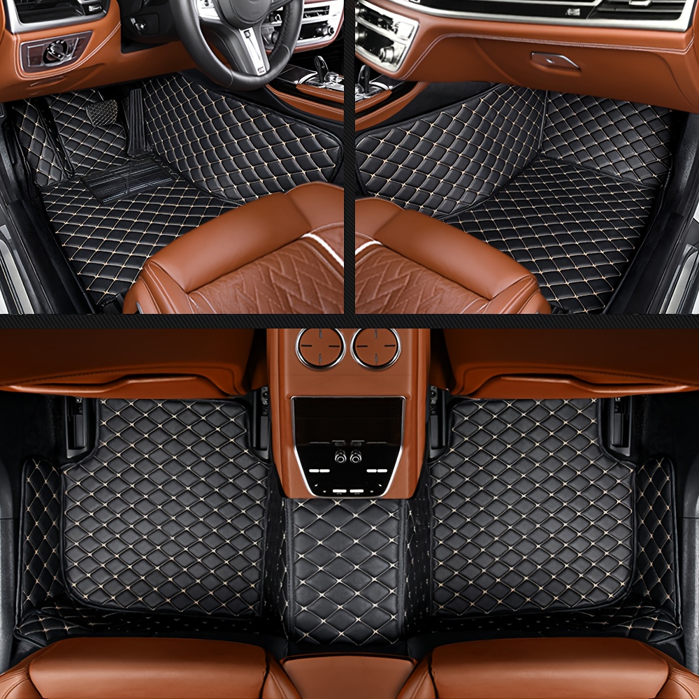 Compatible For For (2008-2014) /200/230/250/280/300 Car Floor Mat - Pu Leather Anti-slip Driver/passenger/rear/trunk Liner Suitable For Sedan/combination Vehicles