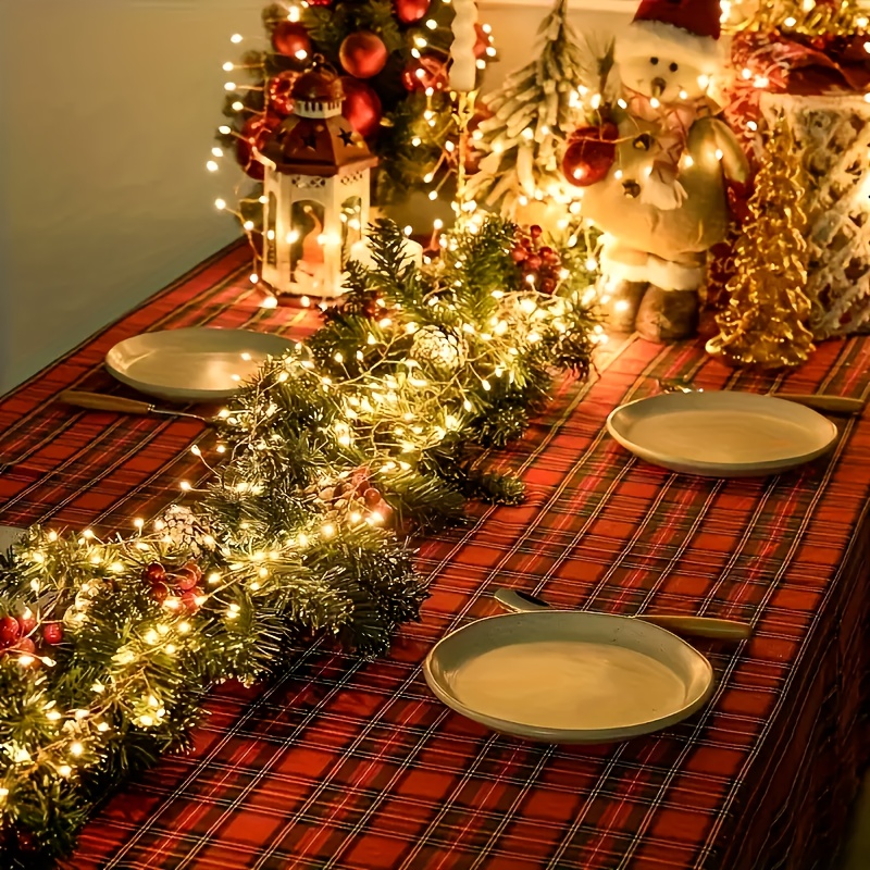 Indoor Christmas LED Firecracker Fairy String Lights, LED Holiday Lights, 8 Flashing Modes, with Remote Control, Smart Remote, Dimmable, 8 Modes, 50/100 LED Fairy Lights, Suitable for Wedding, Party, Bedroom Decoration