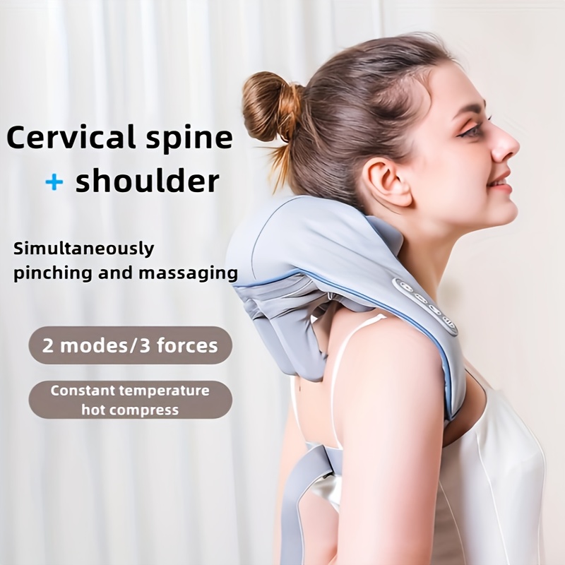 neck massager for the neck shoulders waist and legs a relaxation massage   acupressure 3d   tissue kneading   for home office or travel details 0