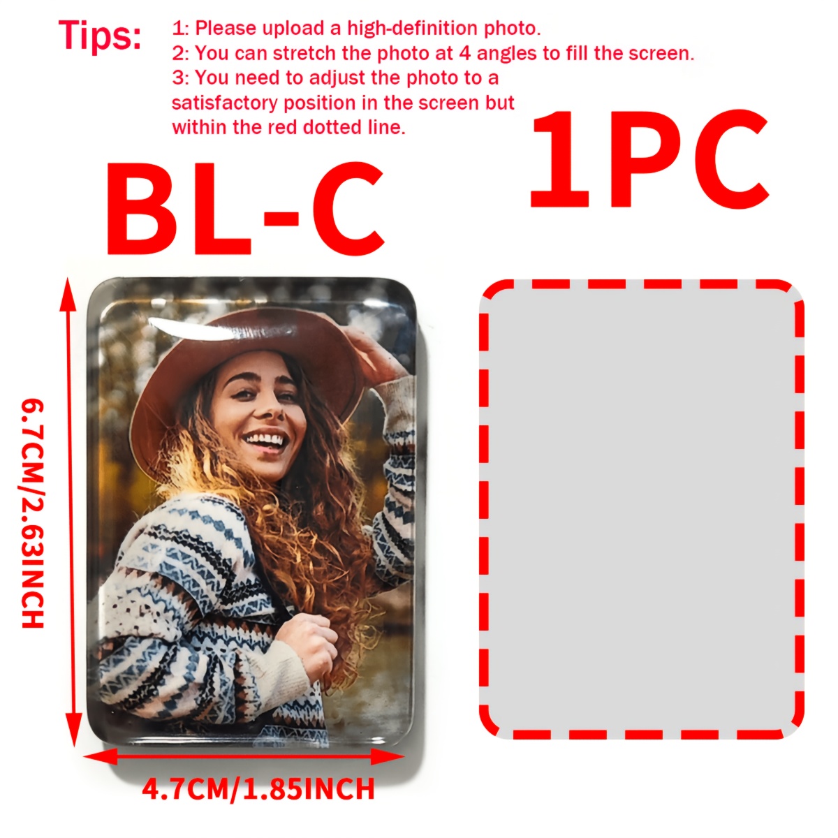 TEMU Srweimao Personalized Photo Magnets Suitable For Fridge Magnets, Custom Picture Magnets With Frame & Base, Transparent Photo Holders For Home