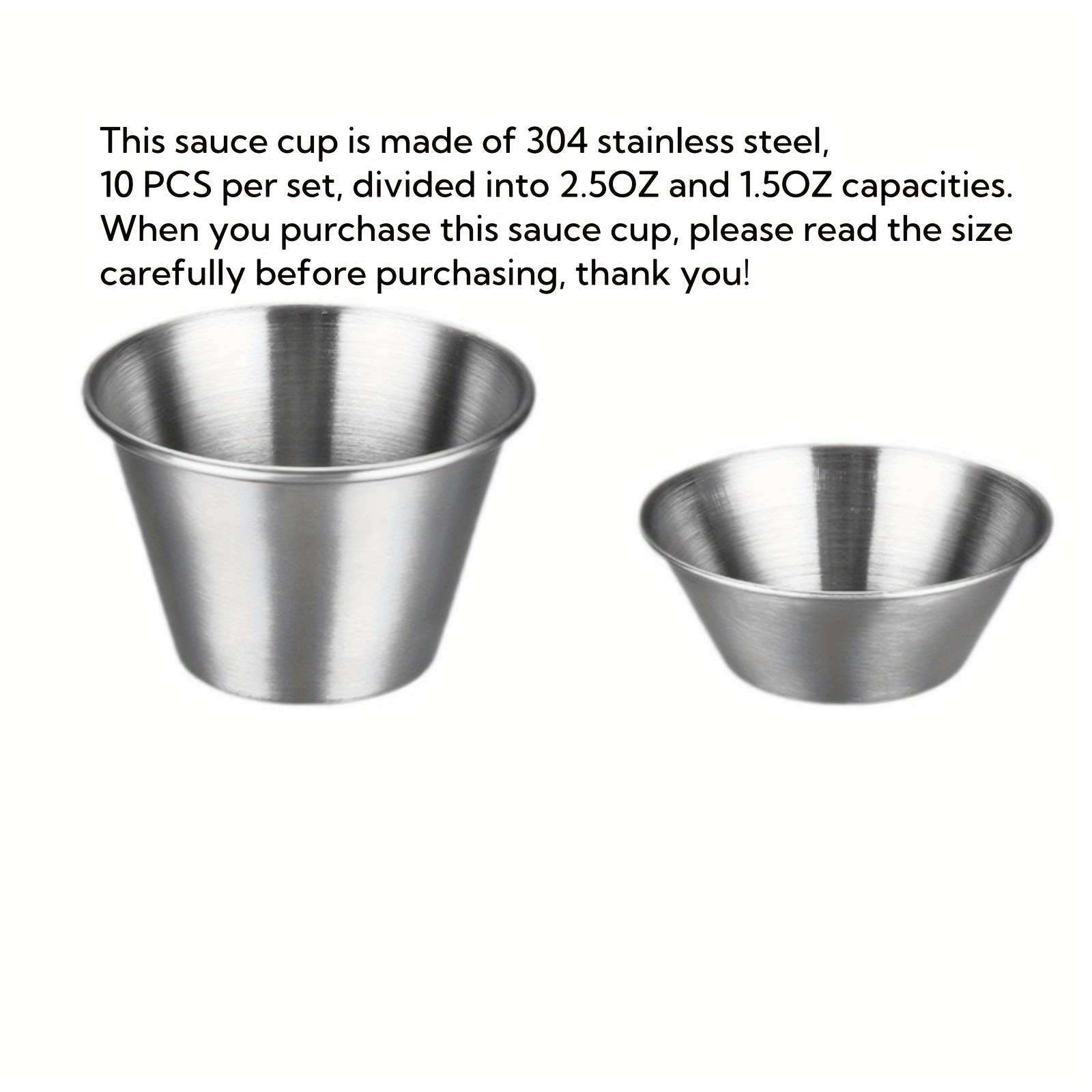 10pcs set 304 stainless steel multi purpose sauce cups - Temu Egypt