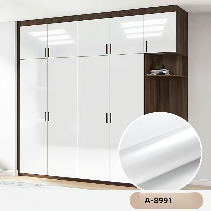 High-gloss Finish Wardrobe Sticker, Cabinet And Table Furniture Renovation Decal, Self-adhesive, Waterproof,, Thickened Lacquered Sticker