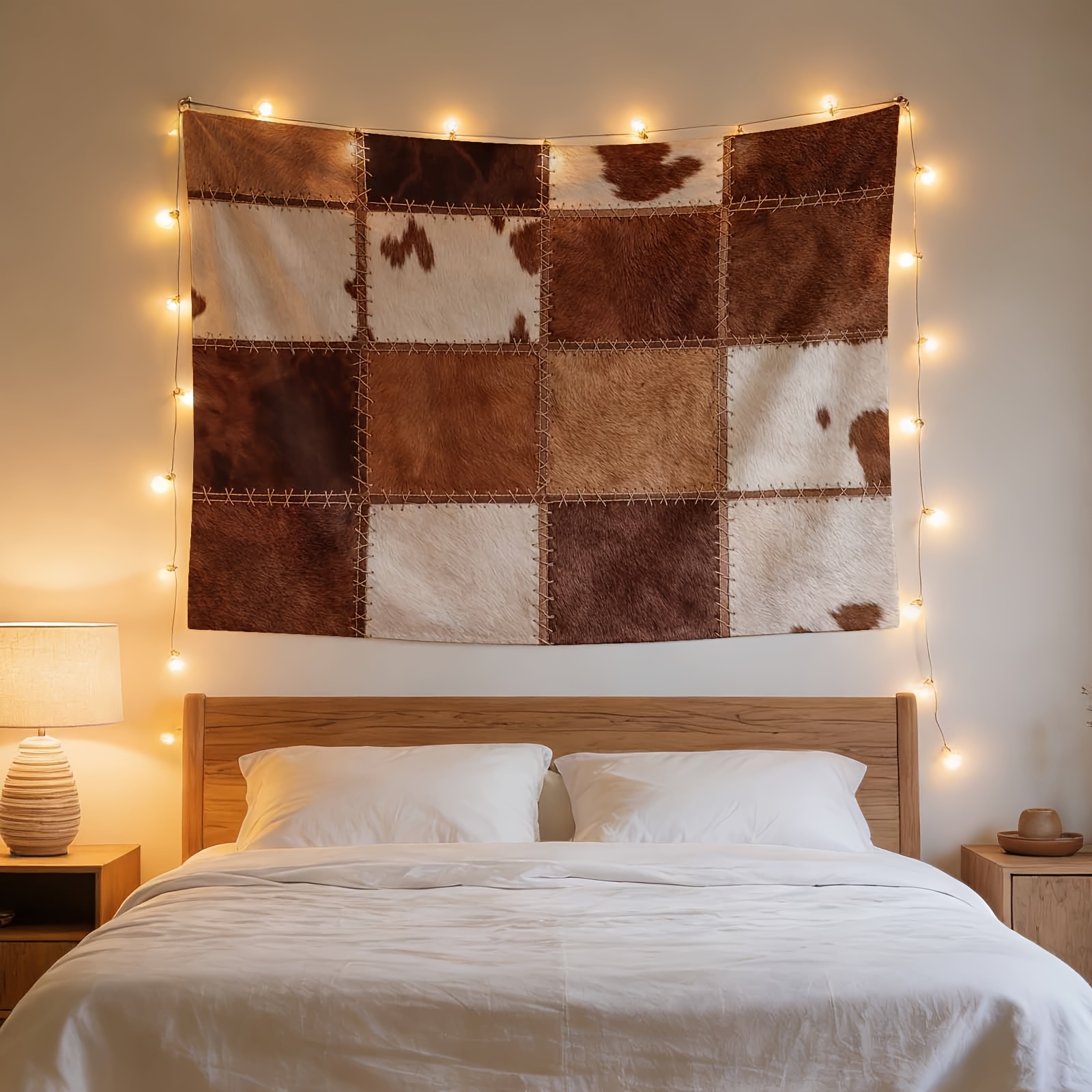horizontaler leder wandteppich – modern
