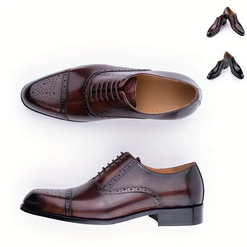 *'S Oxford Shoes Top Layer Faux Leather Black Coffee Color Lace-* Casual *'S Faux Leather Shoes *'S Oxford Shoes Top Layer Faux Leather Black Coffee Color Lace-* Casual *'S Faux Leather Shoes