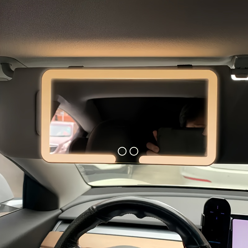 

Rechargeable Led Car Makeup Mirror With 3 Lighting , Touch Screen & Fill Light - Fit For Cars, Trucks, Suvs