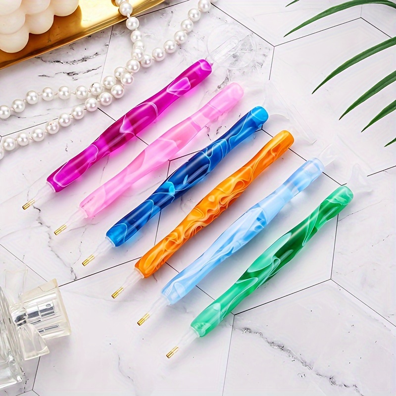 

6pcs Set Of Diamond Painting Dotting Pens, New Resin Pens, Diamond Painting Tools For Diy, Suitable For And Nail Art.