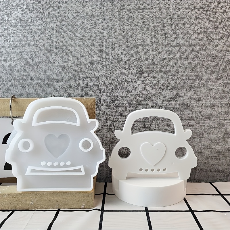 

Silicone Resin Casting Molds For Diy Crafts, Irregular Cute Car Shape With Heart Design, Creative Decorative Plaster Mold For Art Projects And Homemade Ornaments