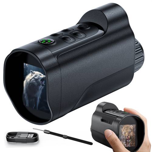 high definition ir device starlight low light enhancement 2 large screen and accurate compass long distance 2600ft viewing for wilderness adventure