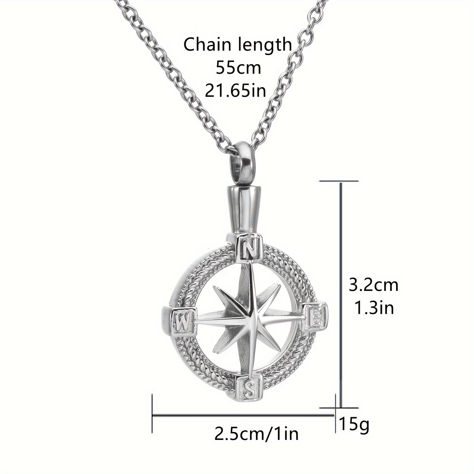 Stainless Steel Memorial Pendant Necklace for Keepsakes