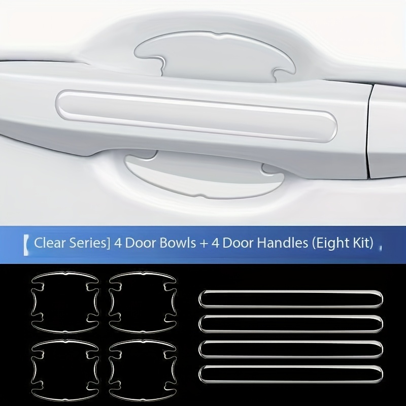8pcs Car Door Handle Sticker Set - Protects Car Door Handles - Decorative Auto Accessories