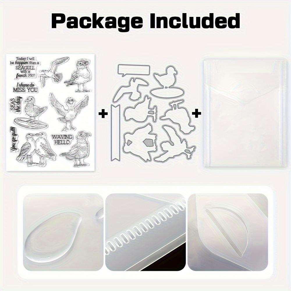Chamomile Stamps And Dies Set - Clear Stamps With Metal Cutting Dies For Card Making