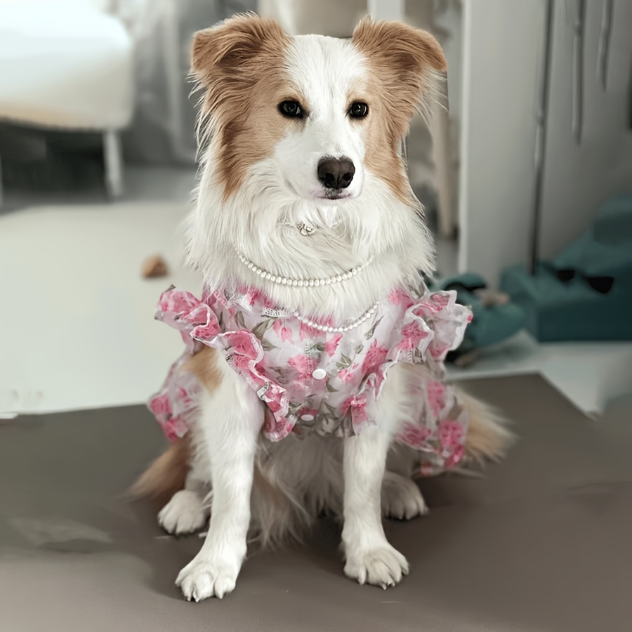 large dog clothes spring summer thin rose cute medium large - Temu Mauritius
