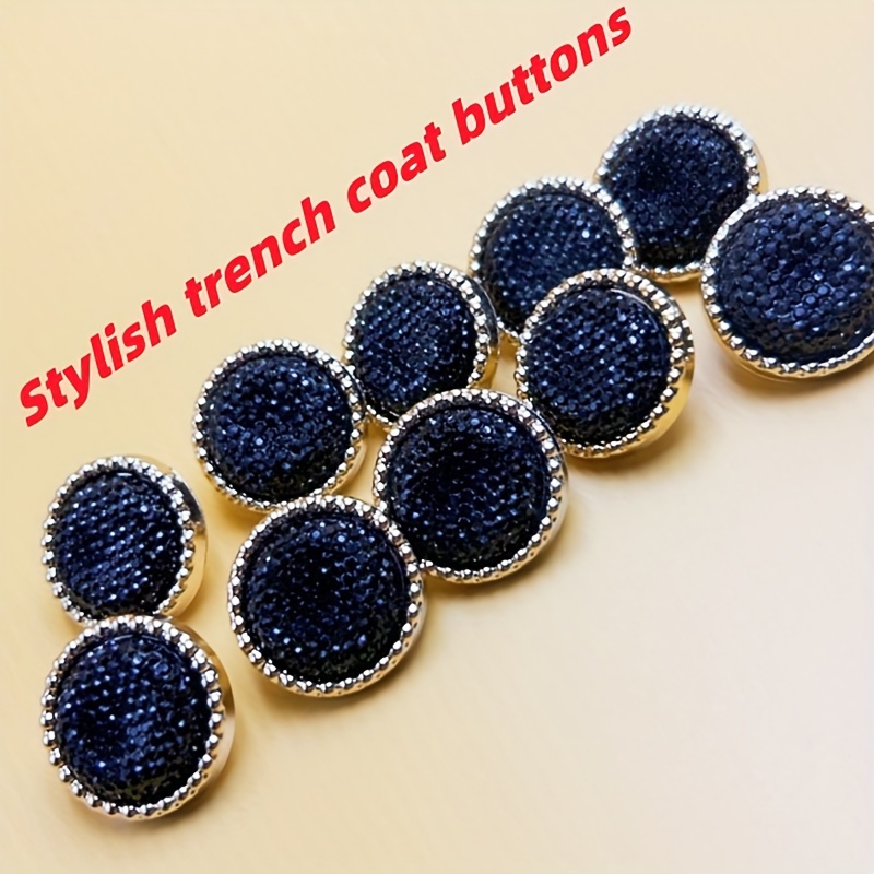 

Fashion Black Diamond Buttons Fashion Jacket Buttons Cardigan Sweater Jacket Windbreaker Buttons Clothing Accessories