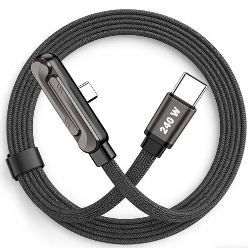 item picture 240w type c to type c fast charging cable durable phone stand cable suitable for huawei tablets and phones gaming angled cable data transfer stylish data cable high speed charging durable data cable fast charging cable