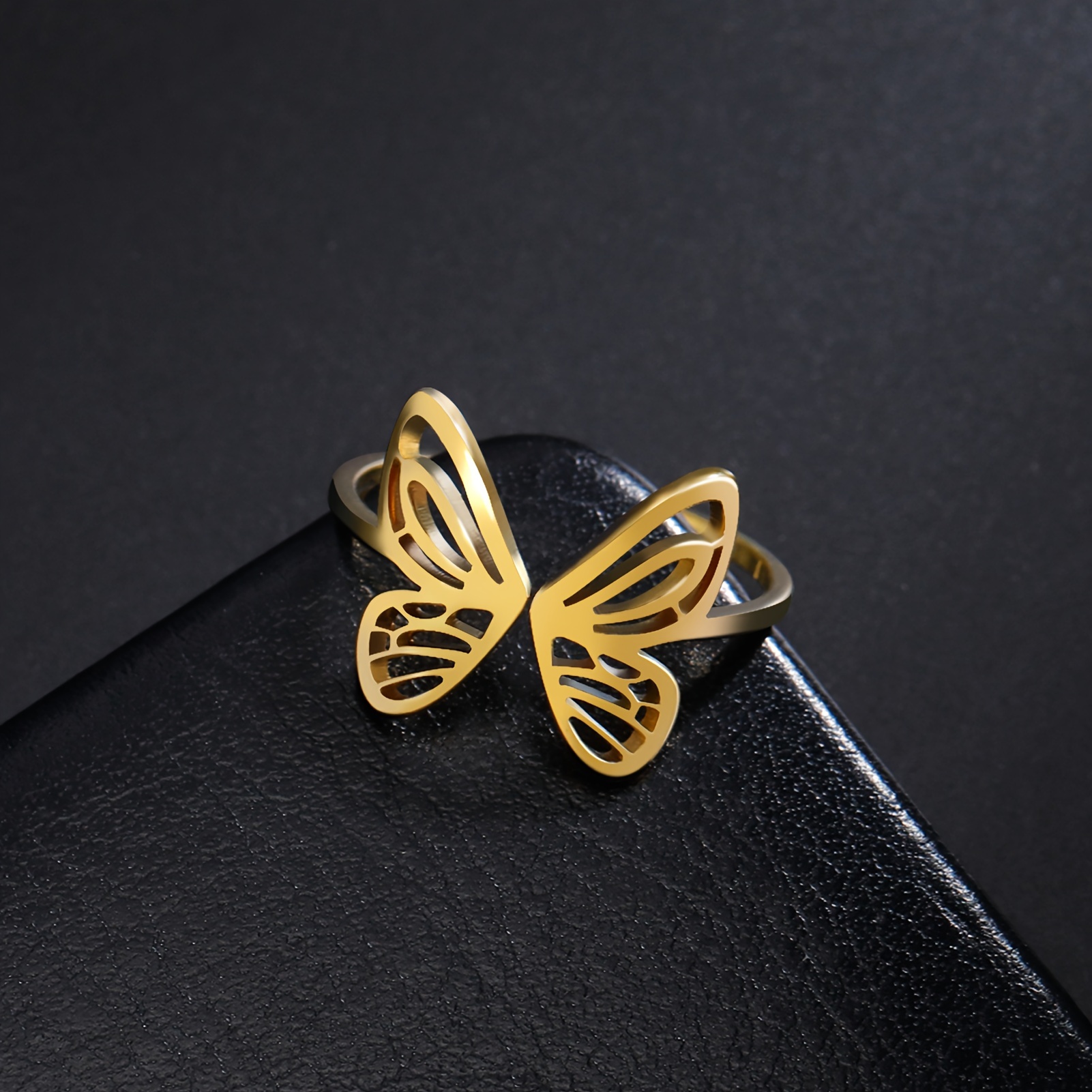 Men's Adjustable Butterfly Opening Ring