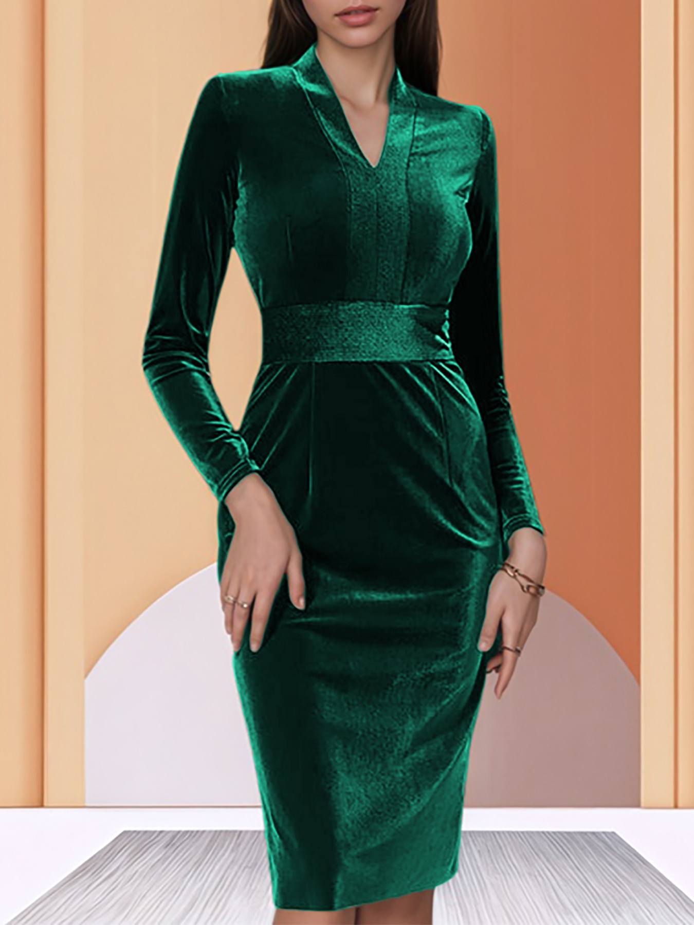 sachin and babi light blue dress Green Winter Dresses main image 0