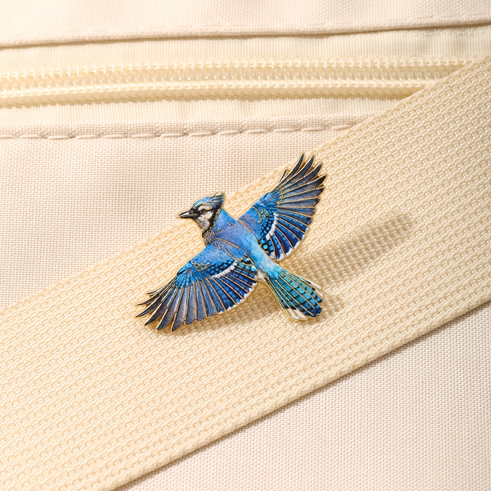 Blue Enamel Brooch Pin Fashion Decorative Brooches Ornaments Lapel Bag Badges