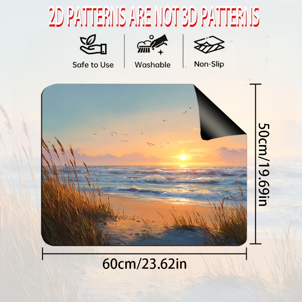 TEMU 1pc 2d Flat Scene Modern Kitchen Stove Top Cover | Countertop Protector Mat, Suitable For Stove Cover | Kitchen Decor | Kitchen Stove Top