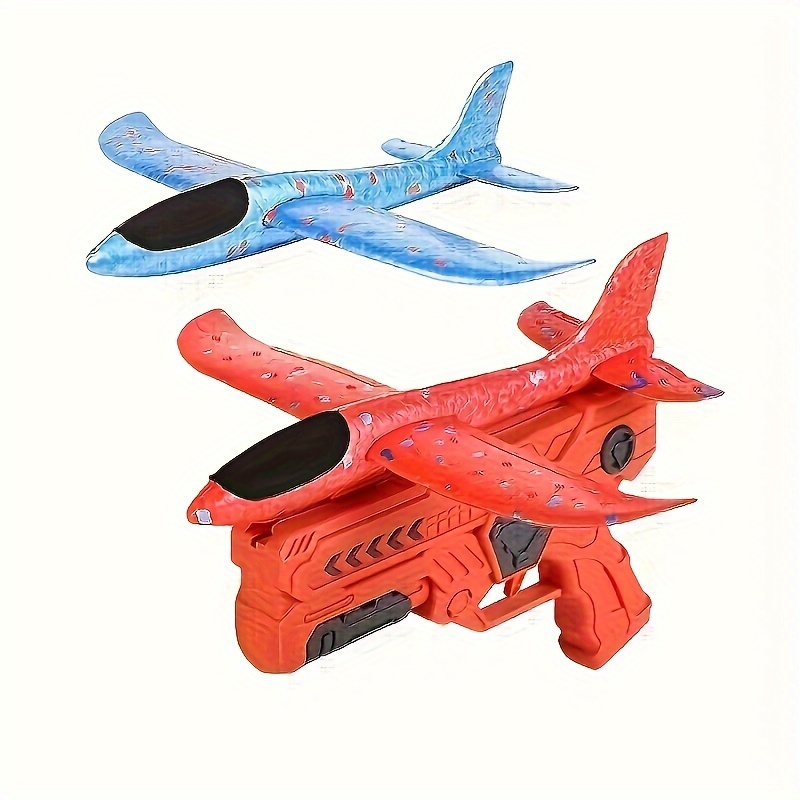 

1pc Airplane Launcher Toy Foam Airplane With Launcher Outdoor Toy